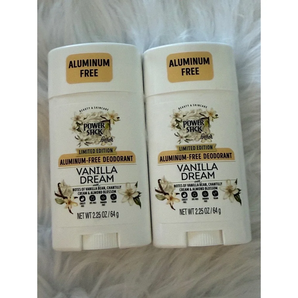 Power Stick For Her Vanilla Dream Aluminum Free Deodorant 2.25oz 2 Pack Limited